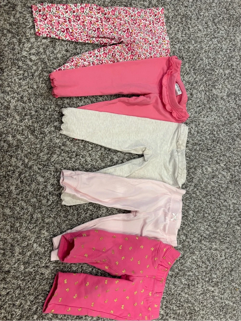 Carter's Girls Pink and Floral Leggings Bundle